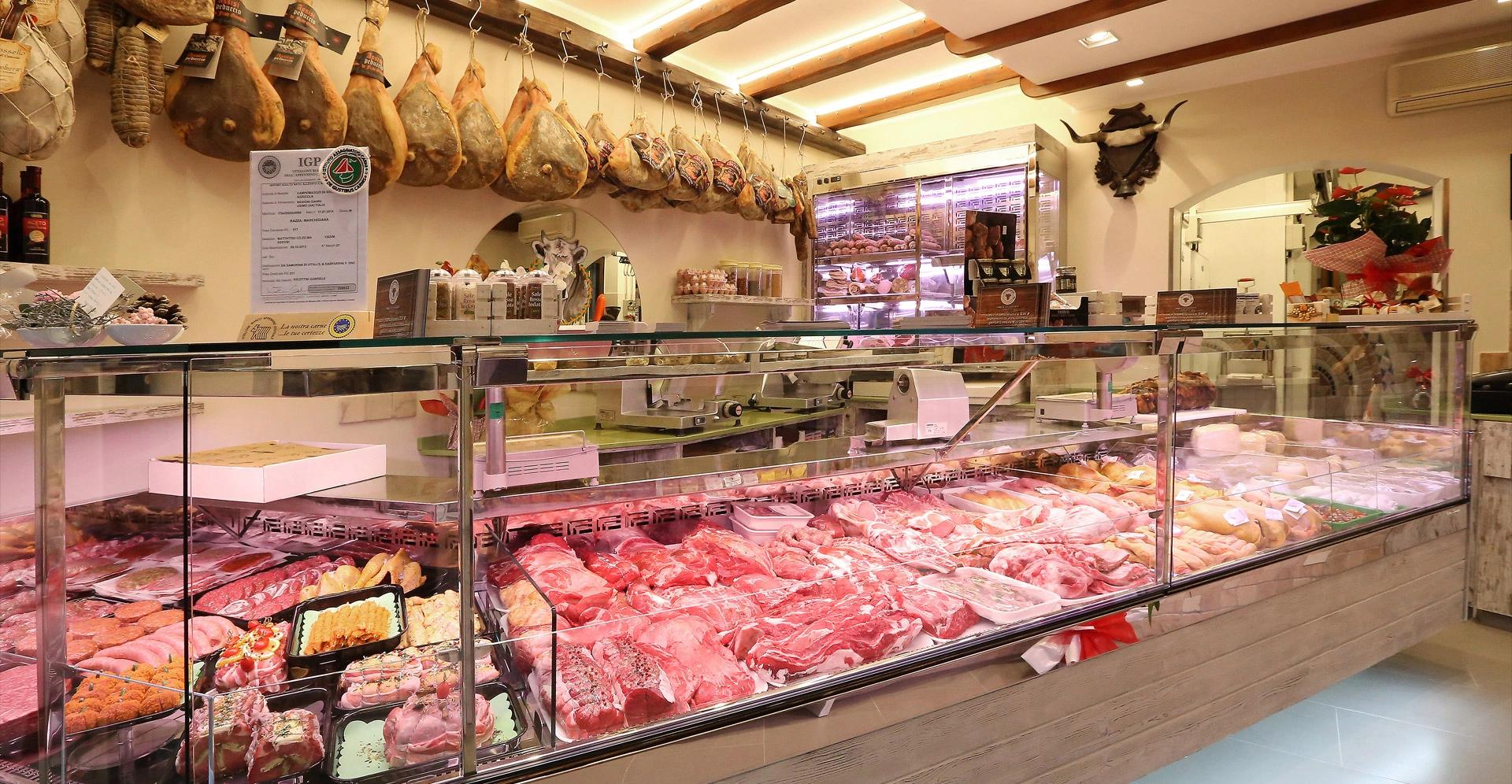 Horizontale Vitrine für Fleisch