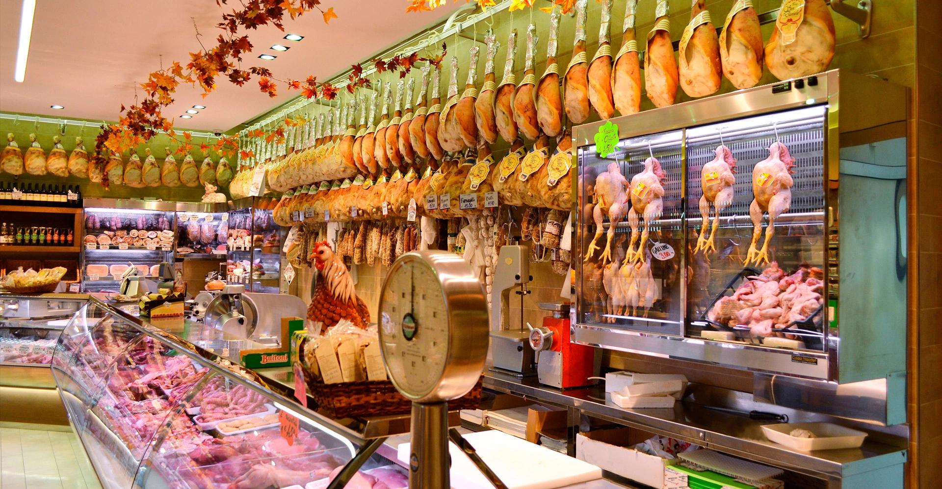 Butcher Counter with Curved Glass